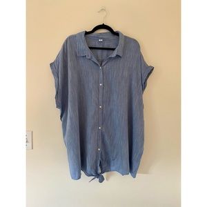 NWT Old Navy Tie Hem Buttoned Blouse